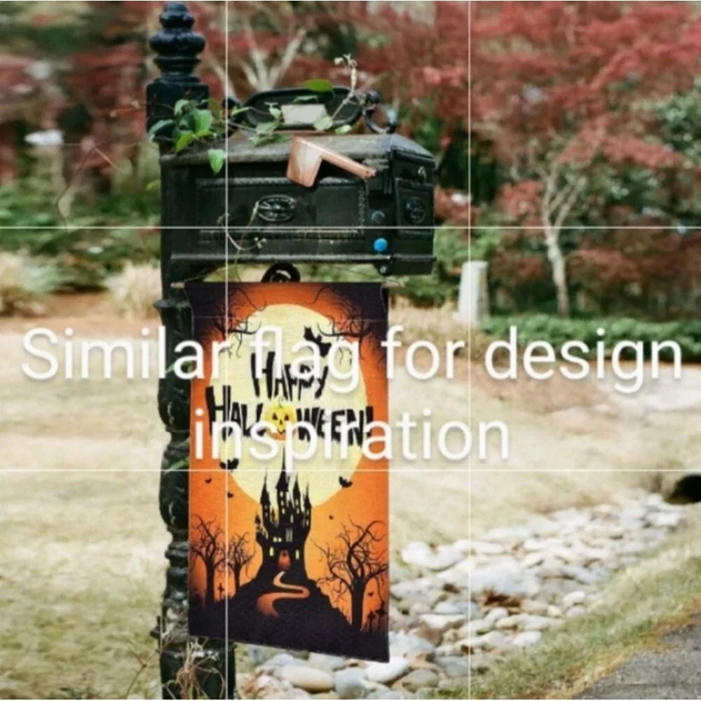 Halloween Garden Flag Castle Bat Party Decoration 12
